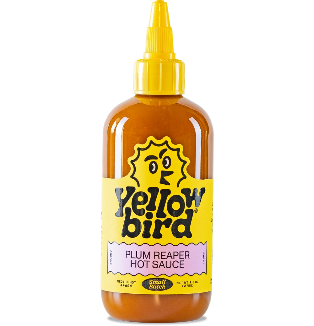 Yellowbird Plum Reaper Hot Sauce 9.8 oz. bottle